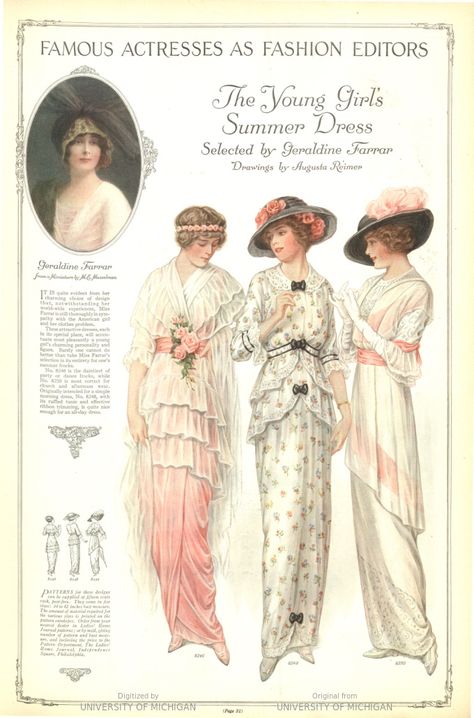 1914 Fashion, Edwardian Era Fashion, Fashion Through The Decades, Ladies Home Journal, 1910s Fashion, Home Journal, 20th Century Fashion, Edwardian Dress, 19th Century Fashion