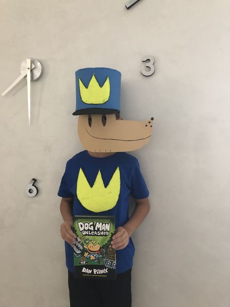 Diy Dog Man Costume, Diy Dogman Costume, Dog Man Costume Diy, Dogman Costume Kids Diy, Dogman Costume, Dog Man Costume, Children's Book Characters Costumes, Freehand Crochet, Diy Costumes Men