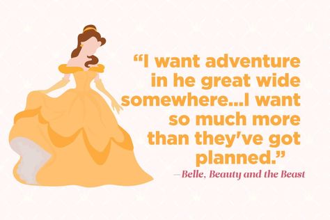 Disney Princess Quotes to Live By | Reader's Digest Belle Quotes, Best Disney Quotes, Original Disney Princesses, First Disney Princess, Cute Disney Quotes, Princess Quotes, Disney Princess Quotes, Disney Movie Quotes, Quotes About Love