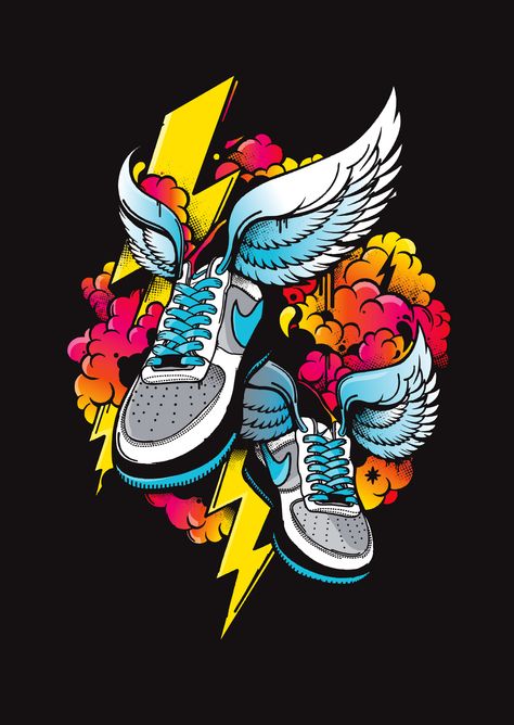 Footlocker Nike Apparel.  www.ilovedust.com Shoe Artwork, Graffiti Text, Cool Nike Wallpapers, Apple Logo Wallpaper Iphone, Nike Design, T Shirt Design Template, Shoes Illustration, Lotus Art, Tshirt Printing Design