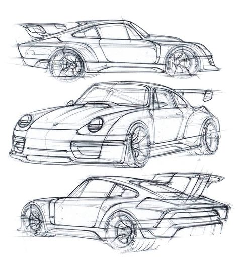 The Sketch Archive on Instagram: “Quick lines ✏🏎 • • • • • Credits: @mattparsons_sa • • • • • Some quick 993 sketches. A mix between RWB and the 935 revival. Planning to…” Different Cars, Cars Design, Auto Design, Car Drawing, Cool Car Drawings, Tech Art, Car Designs, Industrial Design Sketch, Car Design Sketch