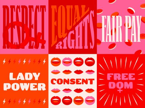 International Women’s Day, International Women's Day, Equal Rights, Typography Letters, Design Reference, Record Label, Ladies Day, Design Inspo, Color Inspiration