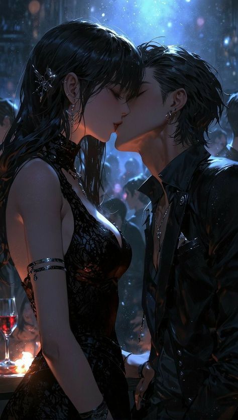 Dark Fantasy Couple, Demon Couple, Drawing Dance, Dessert Drawing, Wedding Wallpaper, Quotes Wedding, Anime Show, Cute Romance, Dinner Dessert