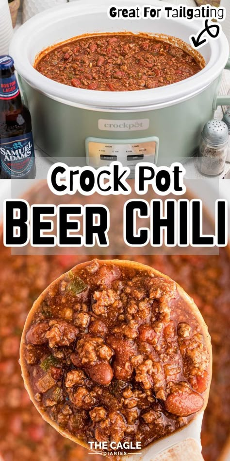 Beer Chili Recipe, Beer Chili, Chicken Crockpot Recipes Healthy, Southern Breakfast, Southern Dinner, Best Chili, Chili Recipe Crockpot, Best Chili Recipe, Crockpot Soup