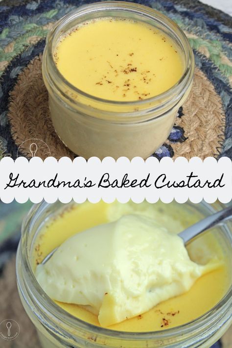 Grandmas Baked Custard, Flan, How To Make Egg Custard, Egg Custard Pudding Recipe, Baked Vanilla Custard Recipe, Baked Egg Custard Recipe, Baked Custard Recipe Simple, Whole Egg Custard, Hot Custard Recipe