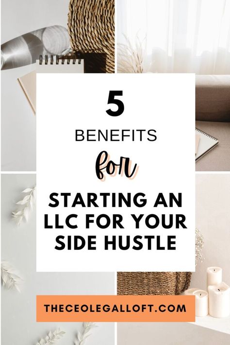 Here are 5 reasons you should start an LLC for your side hustle. Small business. How to start a small business. Small business ideas. Llc Business Aesthetic, Starting An Llc Checklist, Business Llc, Starting An Llc, Start An Llc, Llc Business, Business Risk, Personal Savings, Start A Small Business