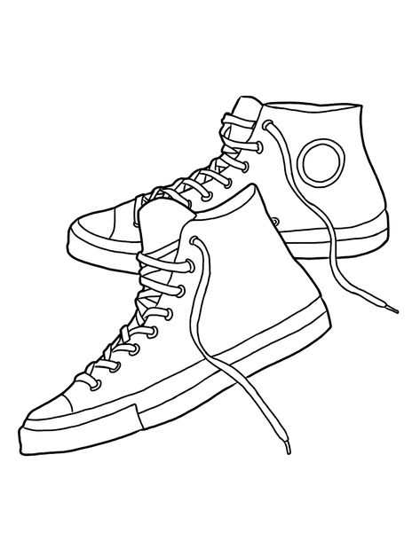 Converse Drawing, February Colors, Coloring Pages Nature, Minecraft Coloring Pages, Sneaker Art, Printable Numbers, Coloring Pages Printable, Page Ideas, Animal Coloring Pages