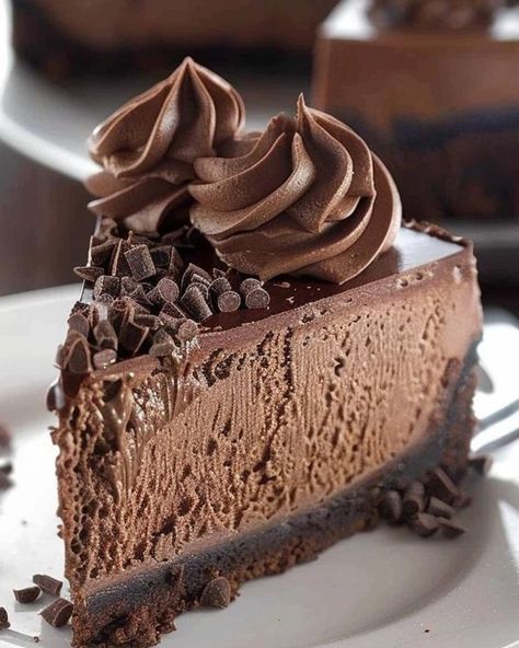 Triple Chocolate Cheesecake, Gingerbread Cheesecake, Unicorn Food, Heavenly Recipes, Oreo Cookie Crust, Chocolate Cheesecake Recipes, Unsweetened Cocoa Powder, Nutella Cake, Chocolate Whipped Cream