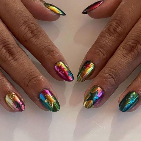 @ Ombre Chrome Nails, Nails Rainbow, Chrome Manicure, Checkered Nails, Chrome Nail Polish, Pink Chrome Nails, Chrome Nail Art, Chrome Nail Powder, Chrome Nails Designs