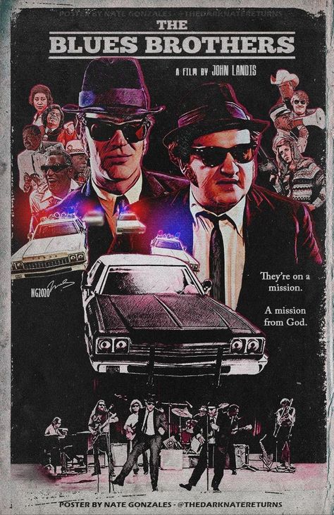 The Blues Brothers Poster, Blues Brothers Poster, 80 Movies, Blues Brothers Movie, Alternative Posters, Deco Cinema, Blues Brothers 1980, 1980s Films, Dan Aykroyd