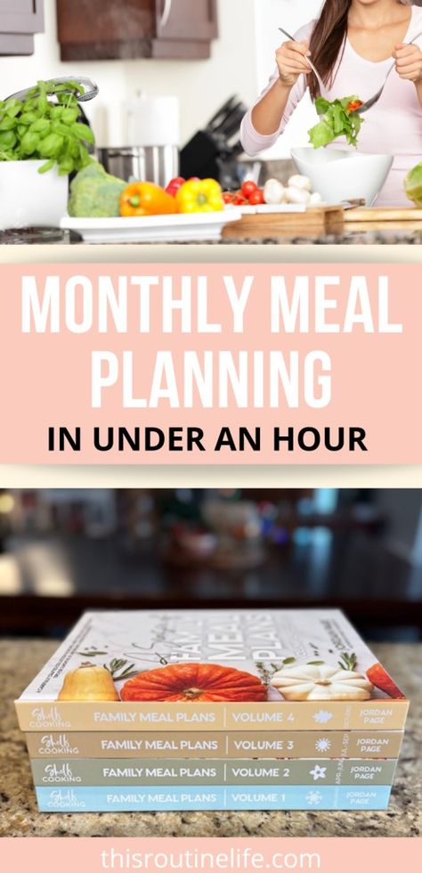 Monthly Meal Planning in Under an Hour - This Routine Life Meal Planning Organization Ideas, Monthly Food Calendar Meal Planning, Meal Planning Schedule, Meal Prep Month Menu Planning, 3 Month Meal Plan, Meal Plan Tips, Meal Planning Organization, Clean Eating Monthly Meal Plan, Meal Planning For A Month