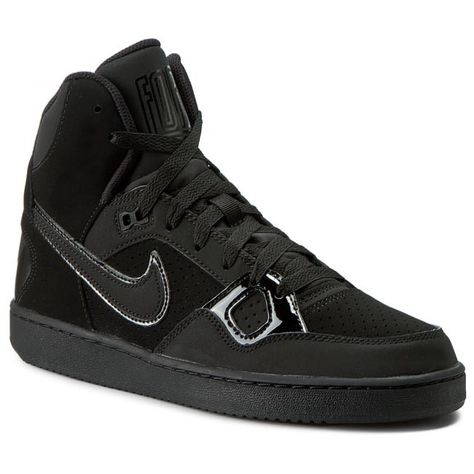 Nike Son of Force mid Nike Son Of Force, Black Sneaker, All Black Sneakers, All Black, Force, Nike, Sneakers, Heels, Black