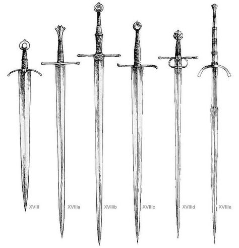 Tattoo Catalog, Medieval Tattoo, Types Of Swords, Pretty Knives, Swords Medieval, Phoenix Tattoo, Cool Swords, Simplistic Tattoos, Tat Ideas