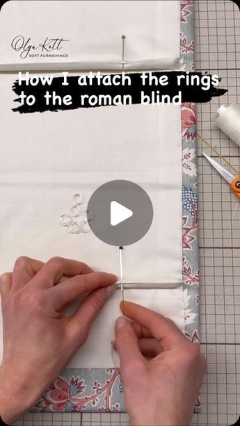 FAMILY BUSINESS 🪡 Curtains & Blinds & Upholstery on Instagram: "Sometimes customers ask to fix the old blinds. Pulled out strings and missed rings are the most common problems. I always stitch my roman blind rings around the rod and use stronger thread to make sure it would be there forever. Do you ? #roman blind #reel #curtains #tutorial #sewing #sewingproject #curtain #teaching #fabric #reels #réel #reelsinstagram #reelvideo #curtainmaker #nicefabric" Curtain Sewing Tutorial, Roman Blind Tutorial Step By Step, How To Make Kitchen Curtains, How To Make A Roman Blind Tutorials, How To Make Roman Blinds, Blind With Curtains, Homemade Roman Blinds, Roman Blinds Tutorial, How To Make Blinds