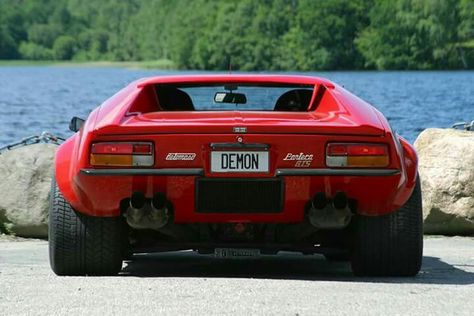 1972 #DeTomaso #Pantera Car From Behind, Pantera Car, Car Backgrounds, Rear End, Italian Cars, Ford Gt, Amazing Cars, Hot Cars, Beautiful Cars