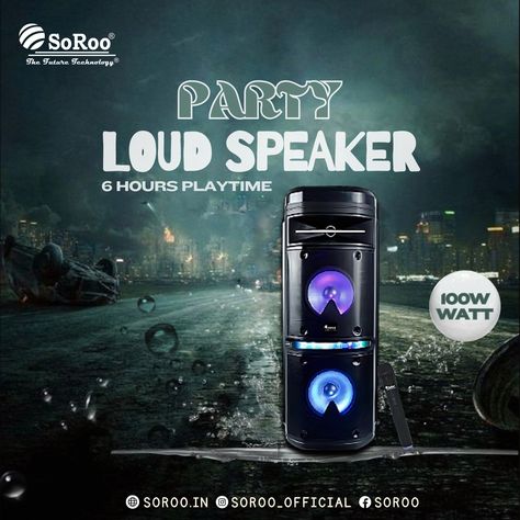 Get the Party Started with Our Party Loud Speaker! 🎉🔊 Bring the beats and light up the night with powerful sound and dynamic lights. Perfect for any celebration! Visit Our Website - www.soroo.in . . . #soroo #soroospeaker #PartyLoudSpeaker #PowerfulSound #PartyOn #DynamicLights #MusicEverywhere #Celebrate #SoundAndLight #PartyEssentials #TurnUpTheVolume #DanceAllNight Loud Speaker, Light Up The Night, Online Shopping India, Future Technology, Get The Party Started, Loudspeaker, Mobile Accessories, Play Time, Light Up