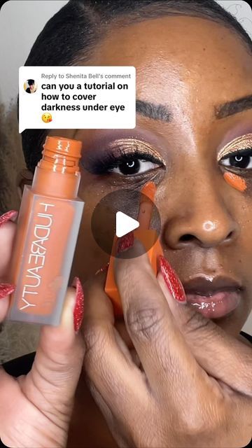 Dark Spot Corrector Makeup, Concealer Tricks For Dark Circles, Orange Concealer How To Apply, How To Hide Dark Circles, How To Cover Dark Spots On Face, Cover Dark Spots On Face, Dark Circles Makeup Tricks, Applying Concealer Under Eyes, How To Cover Dark Spots With Makeup