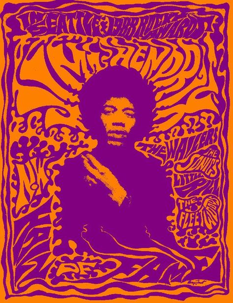 Jimi Hendrix Concert Autor: Victor Moscoso Año: 1988 Poster Grafico, 60s Art, Wal Art, Vintage Concert Posters, Vintage Music Posters, Psychadelic Art, Rock Posters, Arte Inspo, Hippie Art