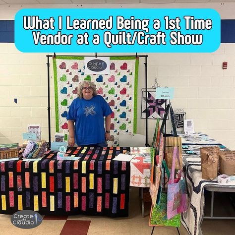 What I Learned Being a 1st Time Vendor at a Craft or Quilt Show - Create with Claudia Rubber Band Design, Quilting Basics, Quilt Supplies, Quilt Studio, Ribbon Quilt, Quilt Rack, Craft Booth Displays, Mini Iron, Quilt Show