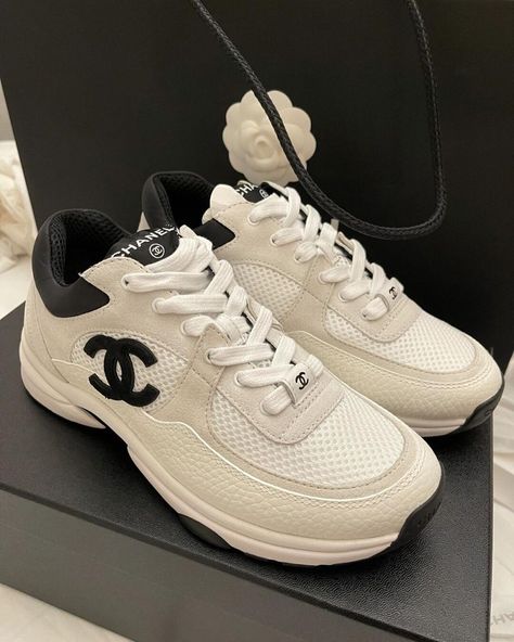 Chanel Trainers, Design Shoes, Women Sneakers, Chanel Shoes, Luxury Handbags, White Sneaker, Wedding Sneaker, Wedding Shoe, Calf Skin