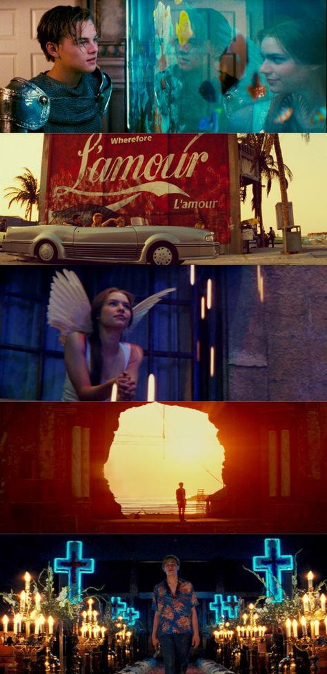 Romeo + Juliet (1996), d.  Baz Luhrmann, d.p. Kim Marks Juliet 1996 Aesthetic, 1996 Aesthetic, Juliet 1996, Romeo Juliet 1996, Francis Wolff, Romeo Und Julia, Baz Luhrmann, Movie Screenshots, Septième Art