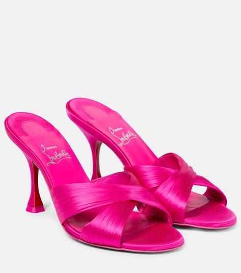 Louboutin Online, Spring Sunglasses, Minimal Shoes, Red Louboutin, Mid Heel Sandals, Christian Louboutin Women, Mule Sandals, Evening Shoes, Sandal Fashion