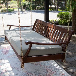 Front Porch Swing, Porch Swing Bed, Patio Daybed, Wooden Porch, Patio Swing, Outdoor Daybed, Bed Swing, Outdoor Swing, Patio Spaces