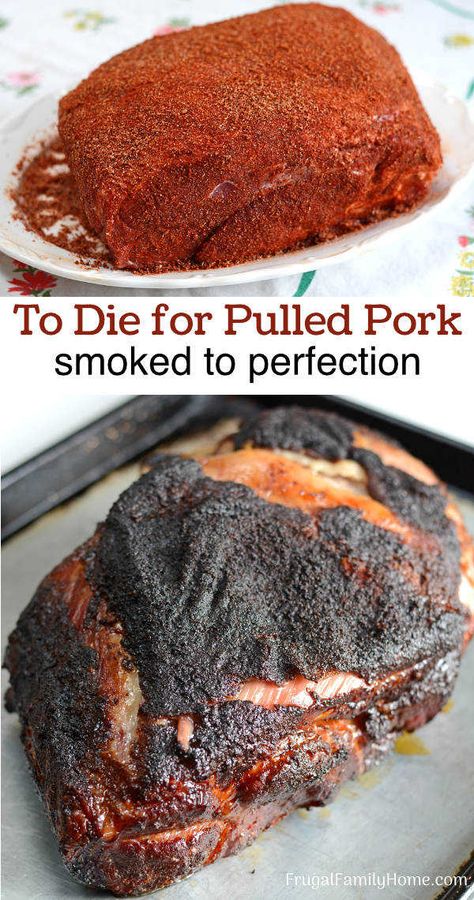 Smoked Pork Shoulder is a delicious summertime BBQ recipe. This tried and true method for Traeger pulled pork is simple to do. It’s smoked low and slow. And makes the most moist and tender pulled pork ever. Included is the full step by step recipe with video including the pulled pork rub and mop sauce too.    #PulledPork #TraegerPulledPork #PorkShoulder #BBQ Smoked Pulled Pork Recipe, Perfect Pulled Pork, Traeger Grill Recipes, Smoked Pork Shoulder, Smoker Cooking, Smoked Pulled Pork, Pellet Grill Recipes, Traeger Recipes, Smoked Meat Recipes