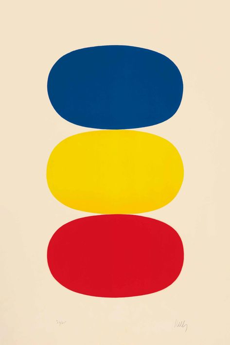 ELLSWORTH KELLY (b. 1923) , Blue and Yellow and Red-Orange | Christie's Ellsworth Kelly, Arch Model, Henri Matisse, Blue And Yellow, Blue Aesthetic, Red Yellow, Blue Yellow, Art Inspo, Paint Colors