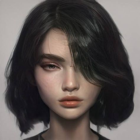 Short Hair Styles For 2023, Best Short Hair, Character Inspiration Girl, Digital Portrait Art, Girl Short Hair, Short Styles, Girls Cartoon Art, Digital Art Girl, Digital Portrait