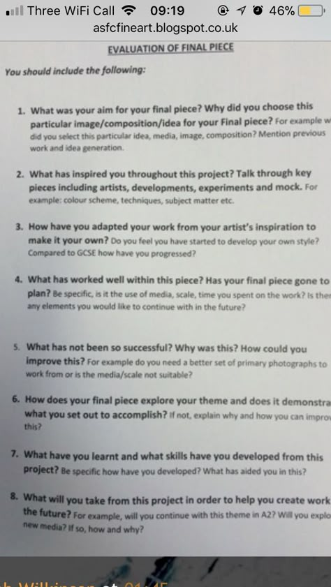 Evaluation of final piece Gcse Art Final Piece Evaluation, Textiles Evaluation Page, Final Idea Page Art Gcse, Evaluation Art Gcse, Art Evaluation Sketchbook, Final Piece Ideas Page, Gcse Final Piece Plan, Textiles A Level Final Piece, Gcse Final Piece Art Ideas