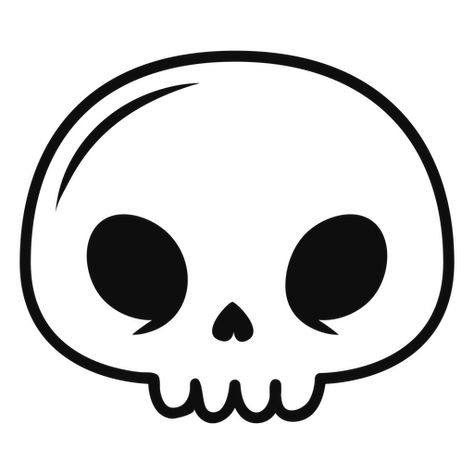 Kawaii skull stroke PNG Design Kawaii Skull, Png Design, Svg Design, Png Image, T Shirt Design, To Sell, T Shirts, T Shirt, Design