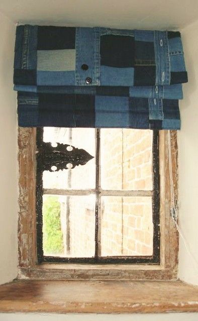 Curtains Ideas Modern, Denim Curtains, Denim Recycle, Ikea Blinds, Blinds Diy, Sheer Blinds, Patio Blinds, Bathroom Blinds, Modern Blinds