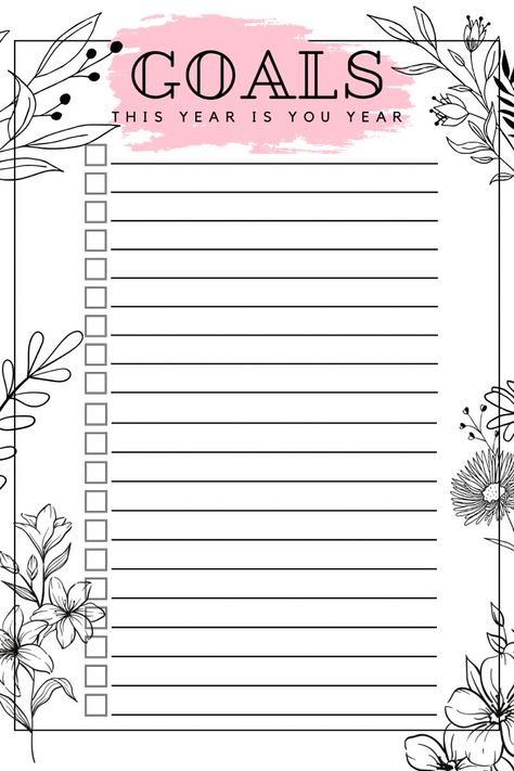 Goals list weddingplannerbook 37 2024 Goal Planner, 2024 Goals List Template, 2024 Goals Template, Goal List Template, 2024 Goals List, Goals For 2024 List, Business Planner Organization, Slam Book, Goals List