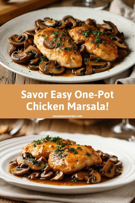 Plate of Chicken Marsala garnished with mushrooms and parsley in a rich Marsala wine sauce. Delicious Dinner Ideas, Chicken Marsala Recipe, Chicken Marsala Easy, Quick Delicious Dinner, Marsala Recipe, Impressive Dinner, Chicken Mushrooms, Easy Zucchini Recipes, Pot Recipes Healthy