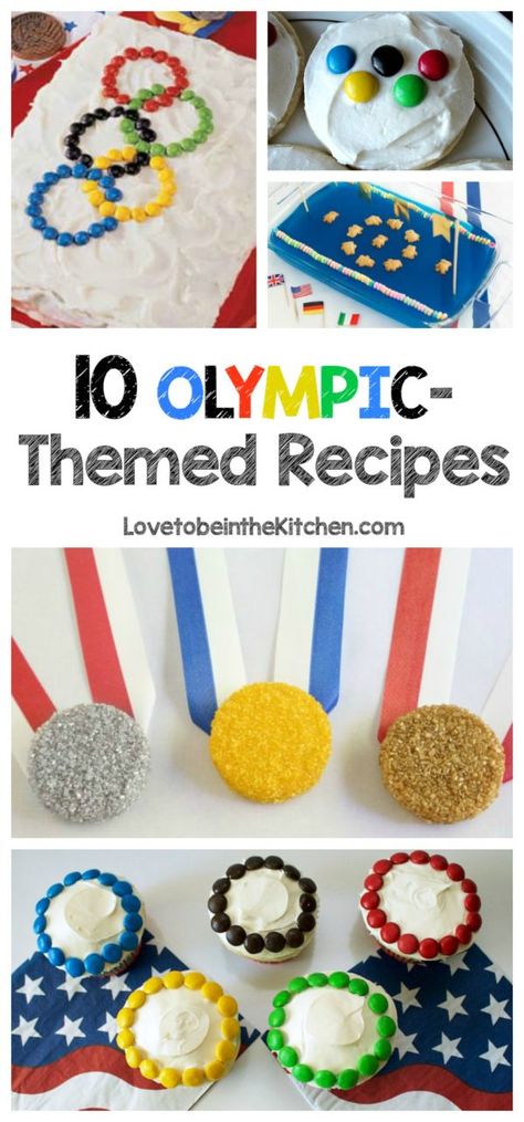 10 Olympic-Themed Recipes- Make celebrating the Olympics more fun with these sweet and savory recipes! Olympic Desserts, Olympic Party Food, Olympic Snacks, Olympic Food, Olympic Theme Party, Athletes Diet, Olympic Idea, Theme Snack, Beer Olympic