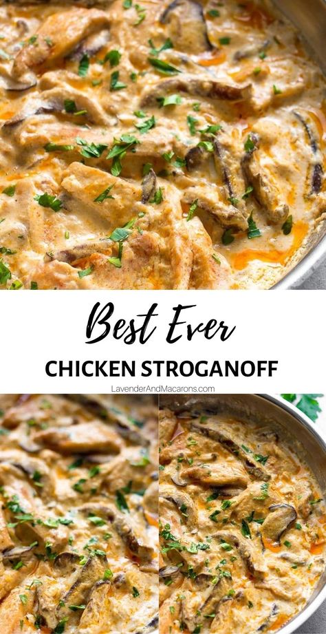 Chicken Pasta Recipes With Sour Cream, Essen, Chicken In Sour Cream Sauce, Sour Cream Chicken Recipes Easy, Chicken With Sour Cream Sauce, Chicken Recipe With Sour Cream, Recipes With Chicken And Sour Cream, Cream Of Chicken Sauce Recipes, Chicken Mushroom Sour Cream Recipes