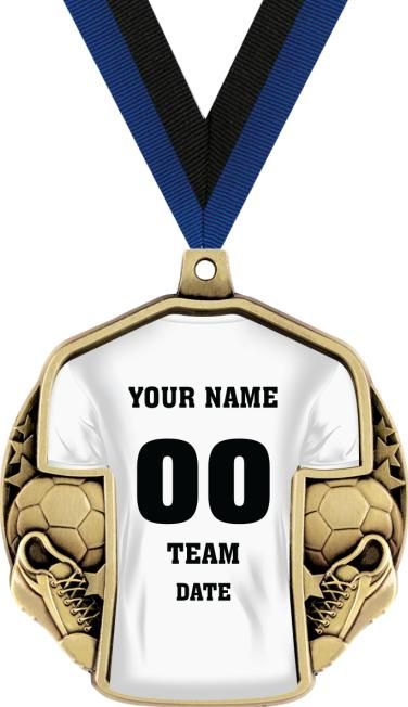 Crown's Exclusive Soccer Jersey Back Insert Medal Is A Great Award For Your Soccer Players, Coaches & Team Supporters. Complete With Your Name And Number And Personalize Up To 4 Lines - FREE Up To 40 Characters. Additional Info: Comes With Free Sport Neck Ribbon! Does NOT Take Engraving Plates Finish: Antique Gold & Silver Want To Order Engraving Plates? Click Here To Purchase. Neck Ribbon, Free Sport, Soccer Players, Soccer Jersey, Your Name, Antique Gold, Soccer, Ribbon, Silver