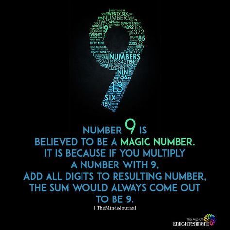 Number 9 Is Believed To Be A Magic Number - https://themindsjournal.com/number-9-is-believed-to-be-a-magic-number/ Life Path Number 9, Divine Numbers, 9 Numerology, Life Path 9, Numerology 9, Personal Tattoos, Life Path Number 7, Sacred Knowledge, Numerology Calculation