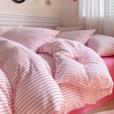 🌸 Cozy up with our Pink Stripe Bedding Set!🌸 Soft, stylish, and oh-so-comfy – perfect for turning your bedroom into a peaceful retreat. 🛏️✨ Use promo code “THE FEELZ” for 10% OFF today! 💖 #BeddingVibes #CozyComfort #HomeStyle #PinkBedding #softgirl #softgirlaesthetic #softgirlera #bedroomdecor #bedroominspo #bedroomideas Pink Floral Bed Sheets Aesthetic, Coquette Bedding, Dreamy Coquette, Coquette House, Cozy Coquette, Cowgirl Bedroom, Coquette Decor, Cheetah Skin, Cozy Bedding Sets