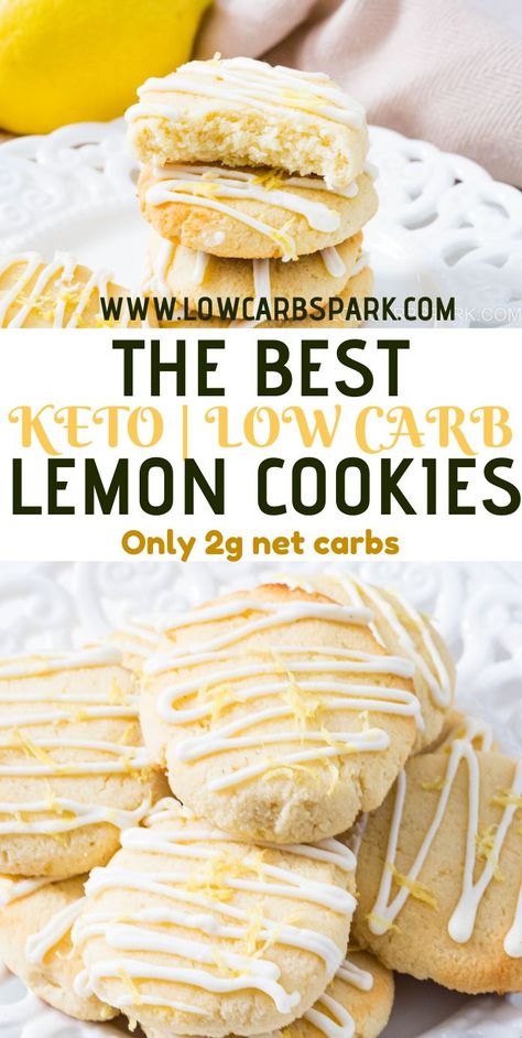 Keto Lemon Glaze, Keto Lemon Cookies, Galletas Keto, Cheesecake Keto, Juice Coconut, Sugar Free Cheesecake, Keto Cookie Recipes, Postre Keto, Paleo Cookies