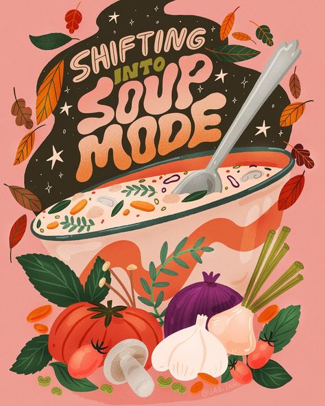 I do believe it’s time 👀 soup season is here Soup Illustration, Fall Illustration, Making Soup, Fall Things, Soup Season, Seasons Art, Illustrated Map, Happy Fall, Funny Cute