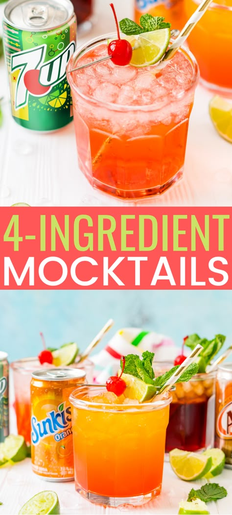 Summer Punch Nonalcoholic, Summer Drinks Nonalcoholic, Mocktail Ideas, Best Non Alcoholic Drinks, Drink For Summer, Easy Mocktails, Easy Alcoholic Drinks, Easy Mocktail Recipes, Mocktail Drinks