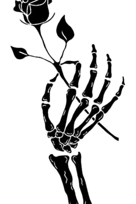 Hand Silhouette, Rose Svg, Halloween Skeleton Hand, Hand Clipart, Skeleton Svg, Skeleton Hand, Skeleton Hands, Halloween Deco, Beautiful Rose Flowers