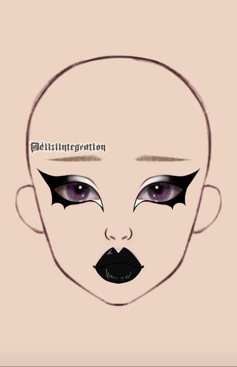 Makeup Ideas Goth Soft, Goth Makeup Glasses, Goth Makeup With Glasses, Goth Wedding Makeup, Goth Make Up, Goth Eye Makeup, Punk Makeup, Makeup Drawing, Makeup Face Charts