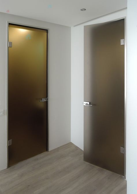 Glass doors from frosted glass can be used in any interior design due to their versatality and numerous styling options. Most of the times people go for minimal design, but glass doors can also be of different colors and finishes as well as decorated with patterns, textures or even photos. #frostedglass #glassdoor #minimaldesign #interiordesignideas #temperedglass #designideas Tinted Glass Door, House Entrance, Glass Doors, The Times, Minimal Design, Frosted Glass, Glass Door, Tall Cabinet Storage, Walk In