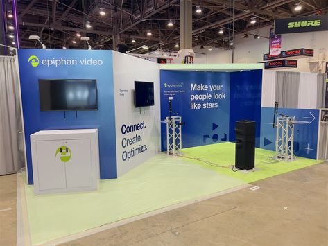 NAB Show Booth Design Las Vegas 10x20 Exhibit Booth, Tradeshow Booth Design 10 X 20, Convention Display Booth, Trade Show Booth Design Inspiration, Booth Wall Design, Trade Show Booth Design 10x10, Event Booth Design Ideas, Convention Booth Design, Tradeshow Booth Backdrop