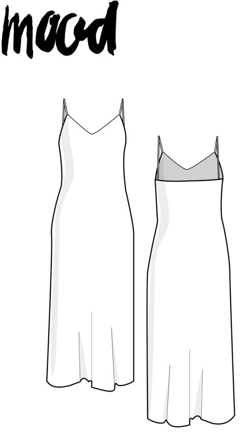 Slip Dress Pattern, 90s Slip Dress, Mood Sewciety, Dress Sewing Patterns Free, Sewing Patterns Free Women, Dress Patterns Free, Free Sewing Patterns, Free Pdf Sewing Patterns, Free Sewing Pattern