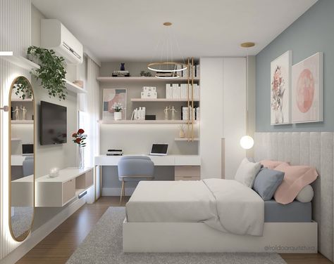 Cool Room Designs, Dream Apartment Decor, Room Redesign, Bedroom Decor Design, Small Room Design, Redecorate Bedroom, Minimalist Room, Teen Bedroom Decor, Girl Bedroom Decor