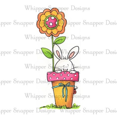 Bunny Pot, Whipper Snapper Designs, Easter Drawings, Easter Canvas, Easter Paintings, Easter Cards Handmade, Bunny Painting, Spring Bunny, Wrong Turn